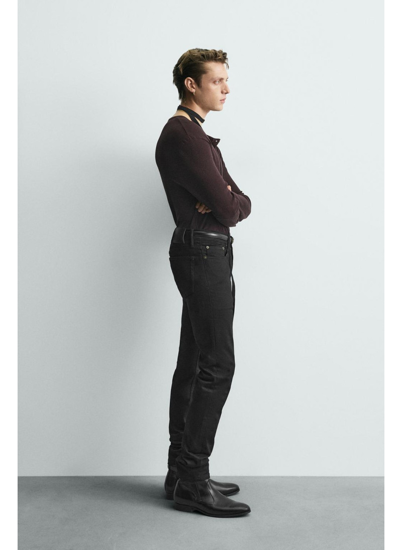 Футболка с воротником henley из лиоцелла и хлопка Футболка с воротником henley из лиоцелла и хлопка