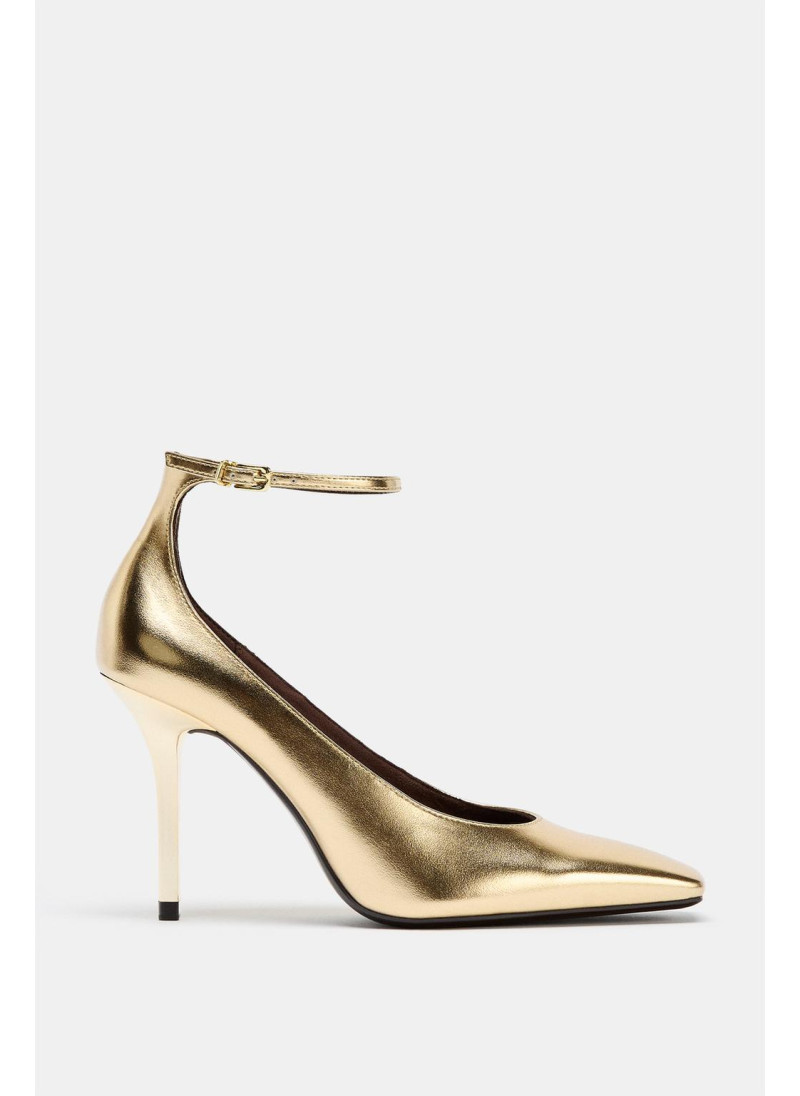Туфли на высоком каблуке с металлическим эффектом Туфли на высоком каблуке с металлическим эффектом