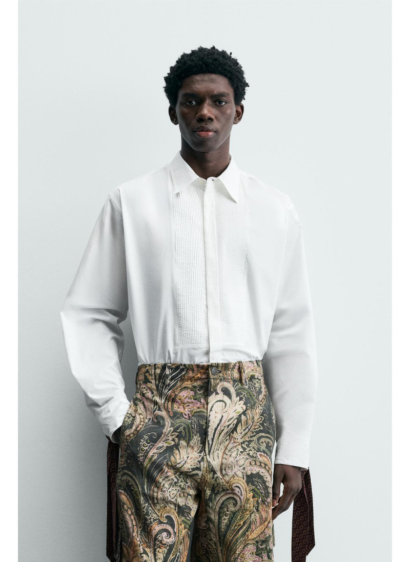 Рубашка limited edition с деталями бантом на груди Рубашка limited edition с деталями бантом на груди