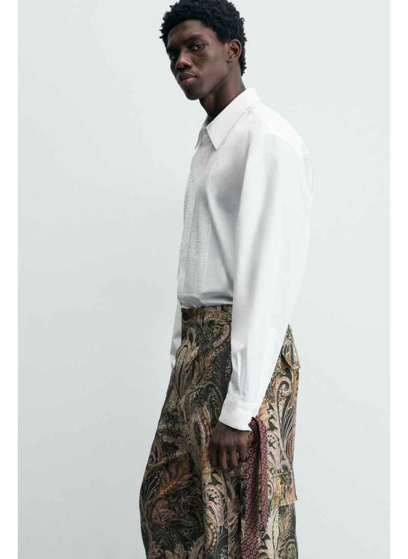 Рубашка limited edition с деталями бантом на груди Рубашка limited edition с деталями бантом на груди