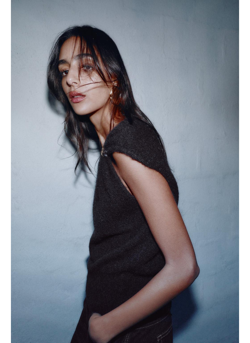 Безрукавный трикотажный свитер с брошью Безрукавный трикотажный свитер с брошью