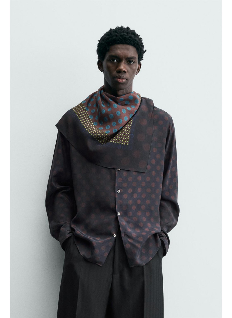 Рубашка с шарфом и полосками limited edition Рубашка с шарфом и полосками limited edition