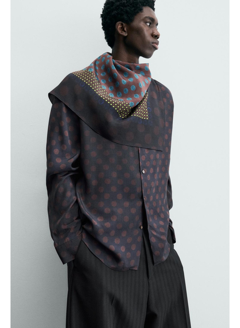 Рубашка с шарфом и полосками limited edition Рубашка с шарфом и полосками limited edition