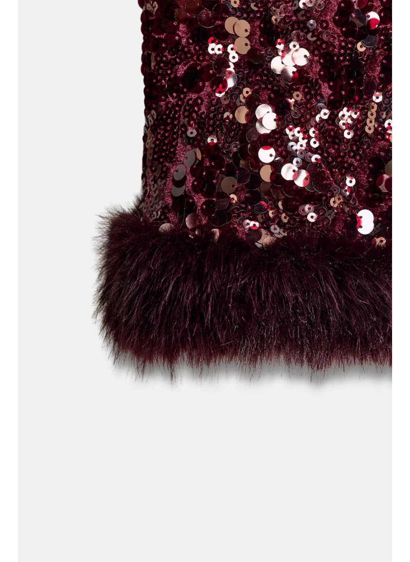 ТОП С ПАЙЕТКАМИ И НИЗОМ ИЗ ИСКУССТВЕННОГО МЕХА ТОП С ПАЙЕТКАМИ И НИЗОМ ИЗ ИСКУССТВЕННОГО МЕХА