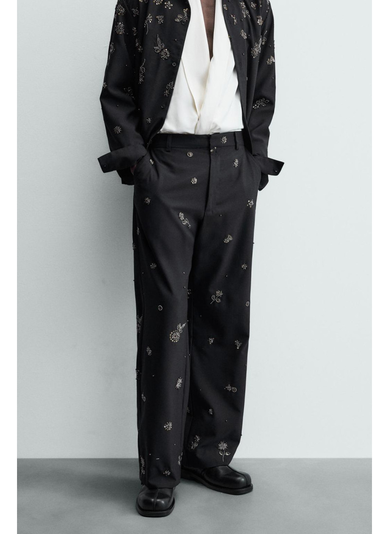 Брюки limited edition relaxed fit с пайетками Брюки limited edition relaxed fit с пайетками