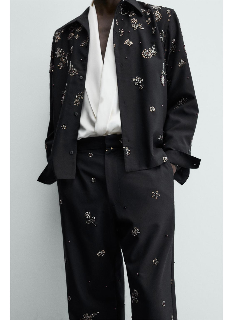 Брюки limited edition relaxed fit с пайетками Брюки limited edition relaxed fit с пайетками