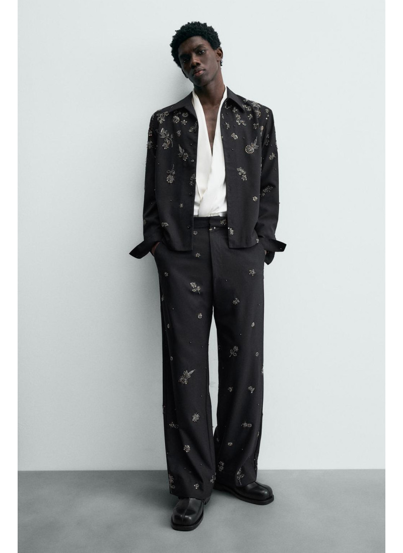 Брюки limited edition relaxed fit с пайетками Брюки limited edition relaxed fit с пайетками