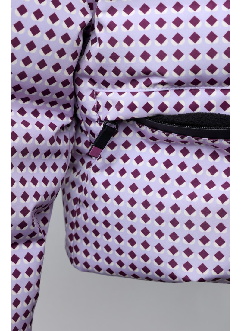 Пуховик с геометрическим принтом и набивкой из пера и пуха. защита от ветра и влаги, система recco® для лыжной коллекции Пуховик с геометрическим принтом и набивкой из пера и пуха. защита от ветра и влаги, система recco® для лыжной коллекции