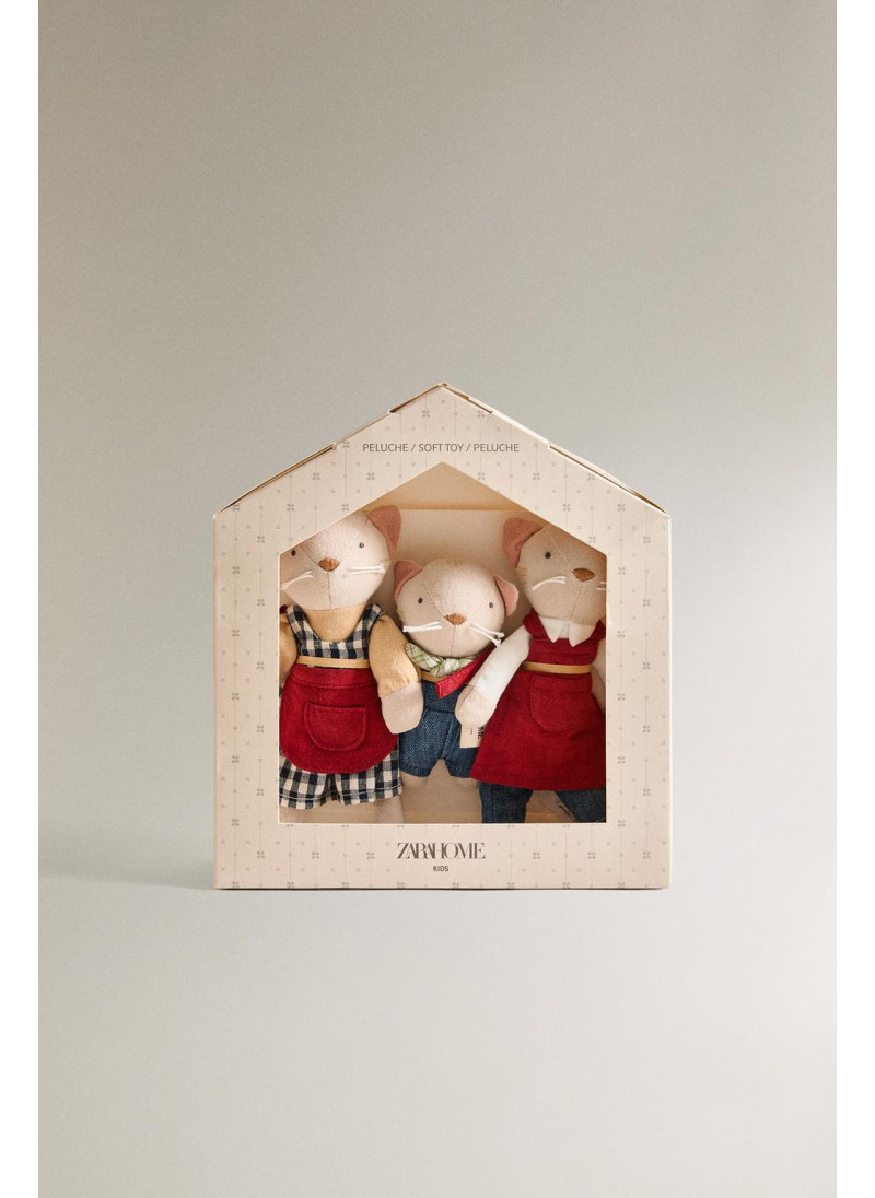 Набор мягких игрушек кошачьей семьи для детей (набор из 3 шт.) Набор мягких игрушек кошачьей семьи для детей (набор из 3 шт.)