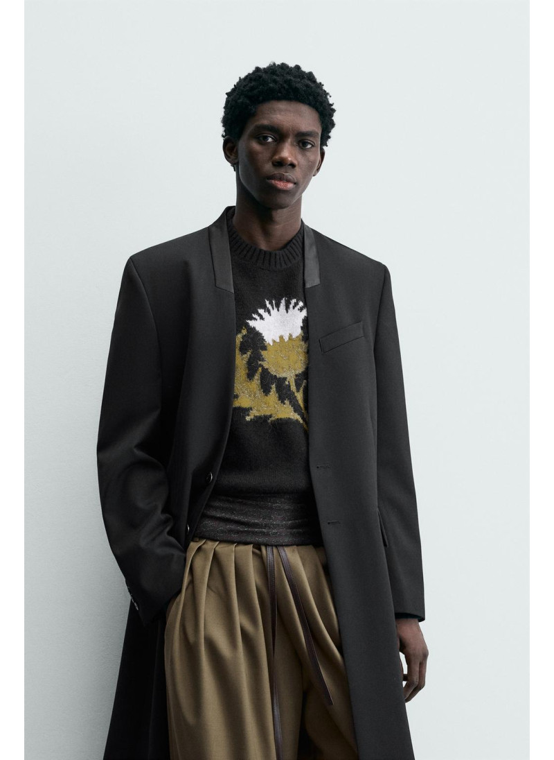 Пальто фрак в полоску из жаккарда - limited edition Пальто фрак в полоску из жаккарда - limited edition