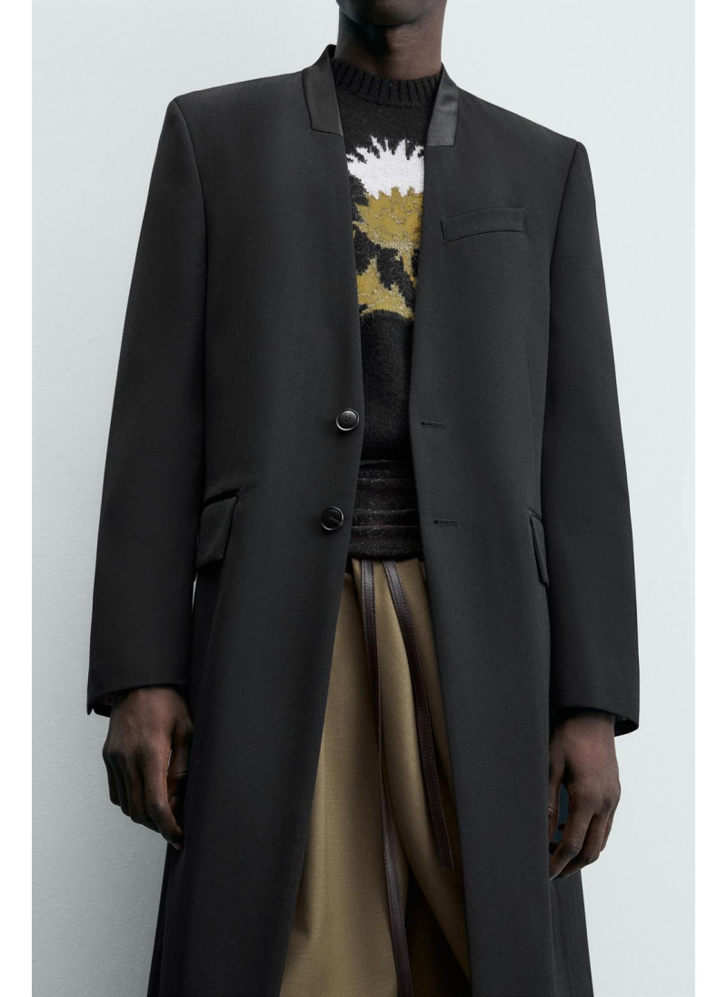 Пальто фрак в полоску из жаккарда - limited edition Пальто фрак в полоску из жаккарда - limited edition