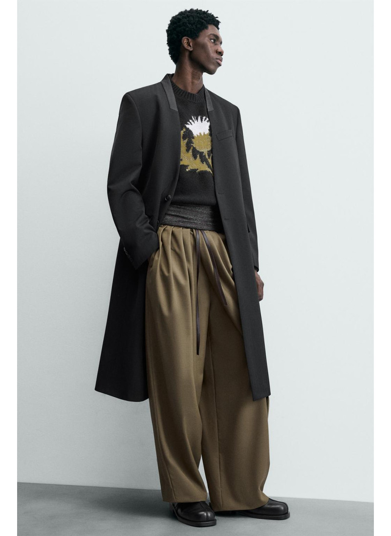 Пальто фрак в полоску из жаккарда - limited edition Пальто фрак в полоску из жаккарда - limited edition