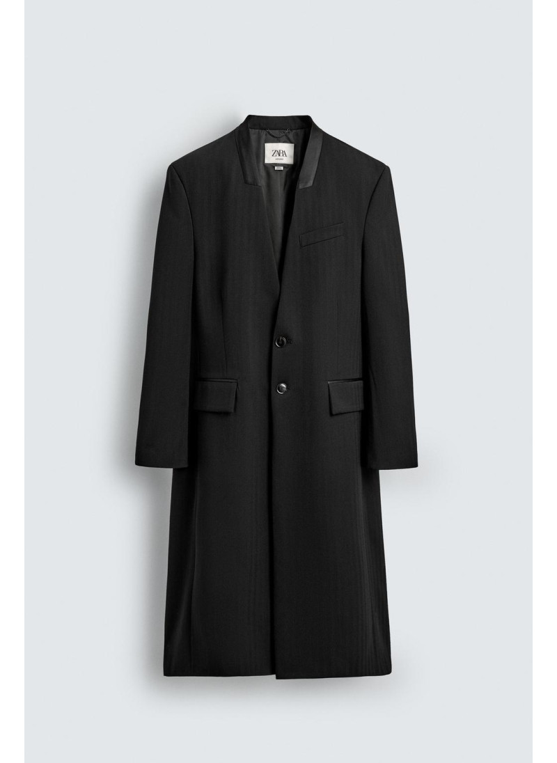 Пальто фрак в полоску из жаккарда - limited edition Пальто фрак в полоску из жаккарда - limited edition