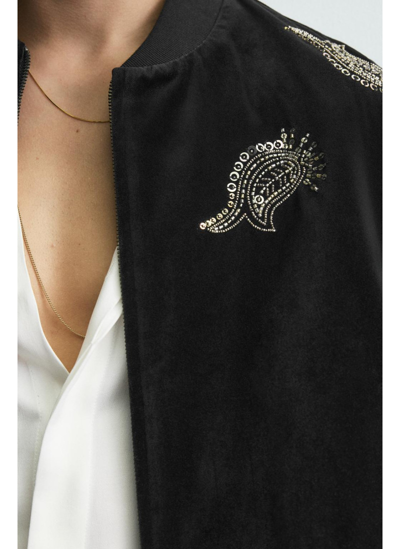 ВЕЛЬВЕТОВЫЙ БОМБЕР С ВЫШИВКОЙ – LIMITED EDITION ВЕЛЬВЕТОВЫЙ БОМБЕР С ВЫШИВКОЙ – LIMITED EDITION