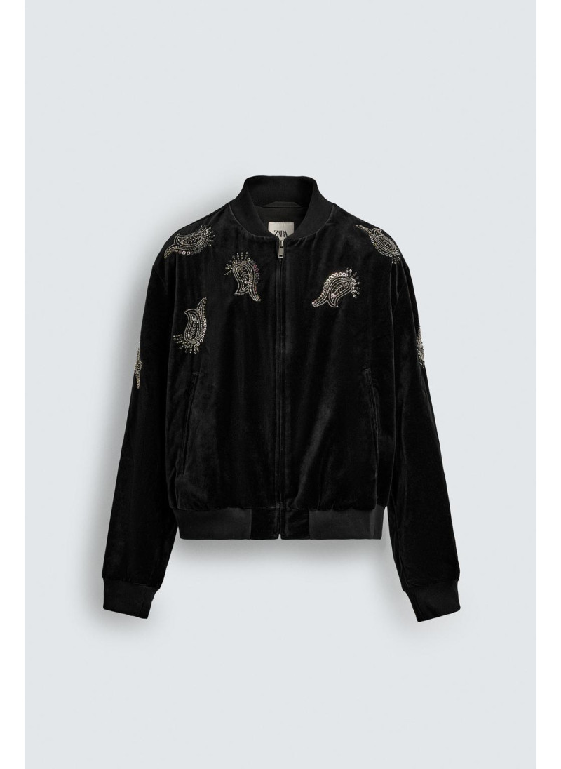 ВЕЛЬВЕТОВЫЙ БОМБЕР С ВЫШИВКОЙ – LIMITED EDITION ВЕЛЬВЕТОВЫЙ БОМБЕР С ВЫШИВКОЙ – LIMITED EDITION