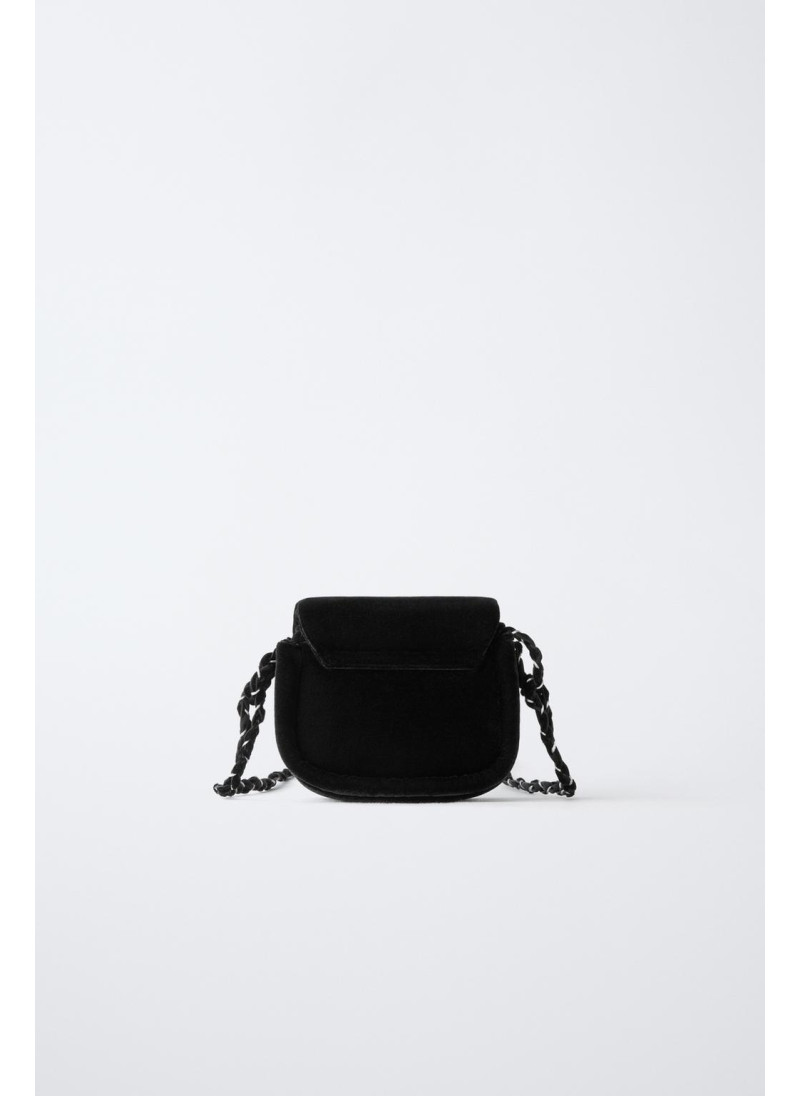 СУМКА С ПЛЕЧЕВЫМ РЕМНЕМ ИЗ БАРХАТА С БАНТОМ СУМКА С ПЛЕЧЕВЫМ РЕМНЕМ ИЗ БАРХАТА С БАНТОМ