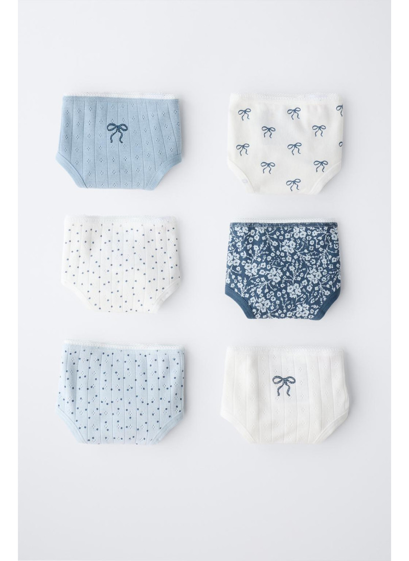 2–6 ЛЕТ/ НАБОР ИЗ ШЕСТИ ТРУСОВ С БАНТИКАМИ 2–6 ЛЕТ/ НАБОР ИЗ ШЕСТИ ТРУСОВ С БАНТИКАМИ