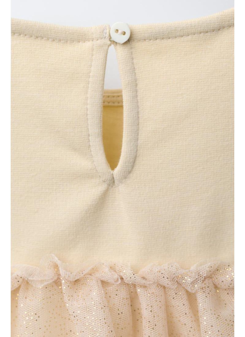 КОМБИНИРОВАННОЕ ПЛАТЬЕ ИЗ ПОЛУПРОЗРАЧНОЙ ТКАНИ С БЛЕСТКАМИ КОМБИНИРОВАННОЕ ПЛАТЬЕ ИЗ ПОЛУПРОЗРАЧНОЙ ТКАНИ С БЛЕСТКАМИ