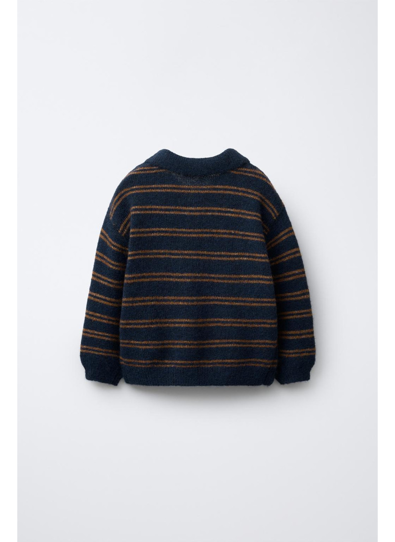 ВЯЗАНЫЙ ДЖЕМПЕР В ПОЛОСКУ С МЕДВЕДЕМ КРОШЕ ВЯЗАНЫЙ ДЖЕМПЕР В ПОЛОСКУ С МЕДВЕДЕМ КРОШЕ