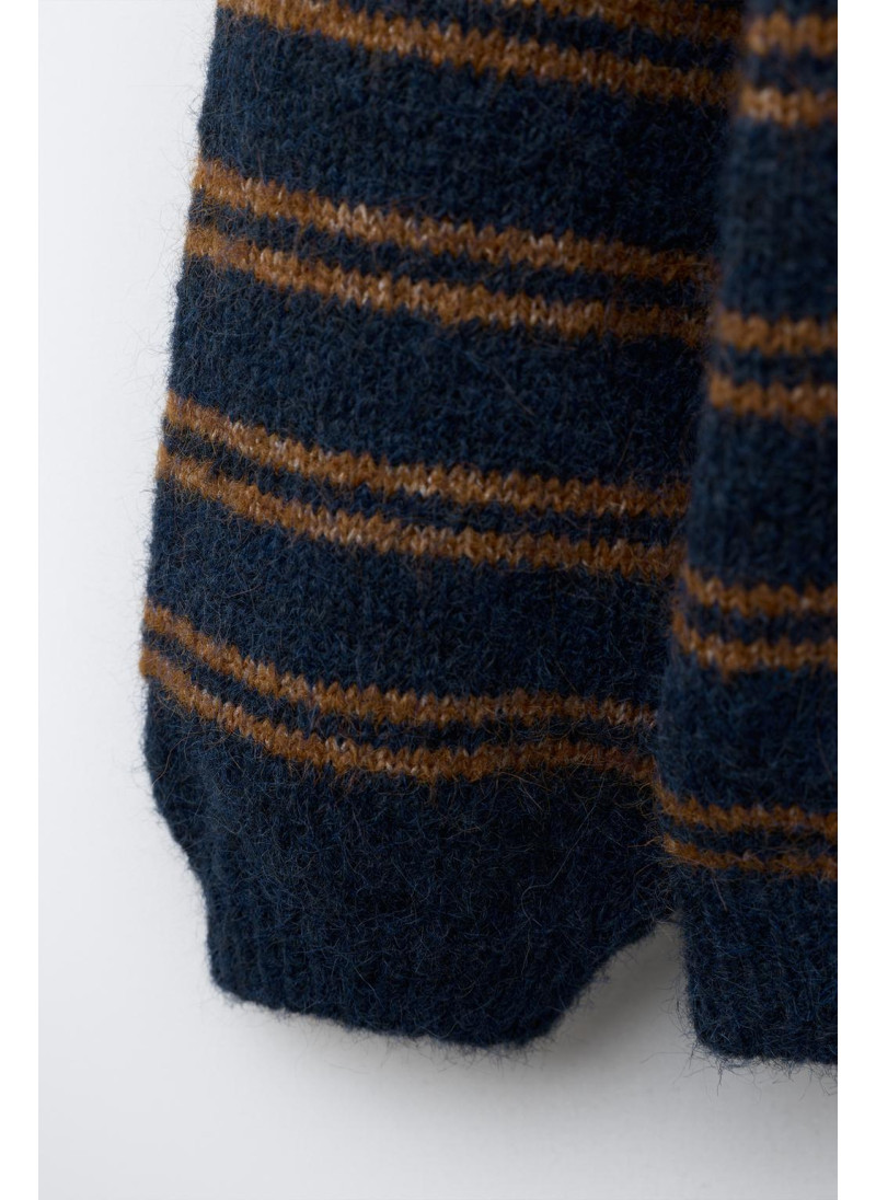 ВЯЗАНЫЙ ДЖЕМПЕР В ПОЛОСКУ С МЕДВЕДЕМ КРОШЕ ВЯЗАНЫЙ ДЖЕМПЕР В ПОЛОСКУ С МЕДВЕДЕМ КРОШЕ