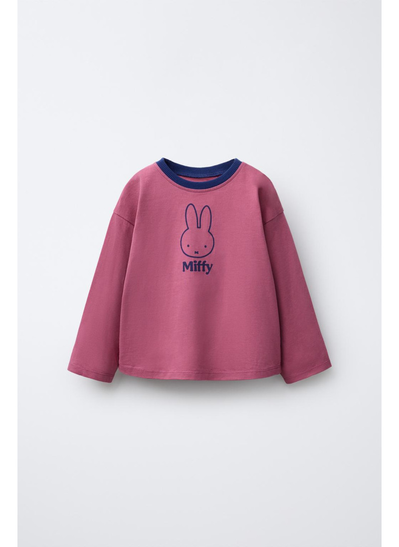 ФУТБОЛКА С КОНТРАСТНОЙ ОТДЕЛКОЙ И ПРИНТОМ MIFFY™ MERCIS BV © ФУТБОЛКА С КОНТРАСТНОЙ ОТДЕЛКОЙ И ПРИНТОМ MIFFY™ MERCIS BV ©