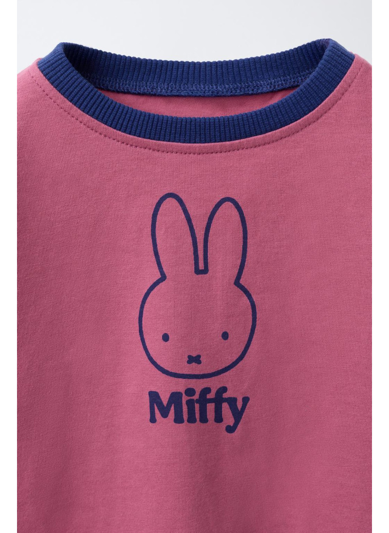 ФУТБОЛКА С КОНТРАСТНОЙ ОТДЕЛКОЙ И ПРИНТОМ MIFFY™ MERCIS BV © ФУТБОЛКА С КОНТРАСТНОЙ ОТДЕЛКОЙ И ПРИНТОМ MIFFY™ MERCIS BV ©