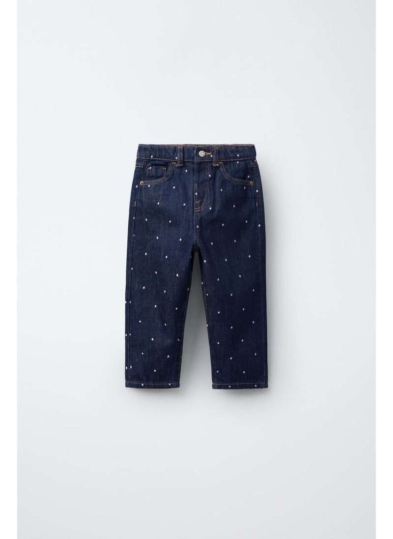 ДЖИНСЫ MOM FIT С ВЫШИВКОЙ