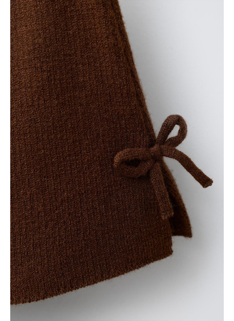 ТРИКОТАЖНАЯ ЮБКА СО СМЕСОВОЙ ШЕРСТЬЮ И БАНТАМИ ТРИКОТАЖНАЯ ЮБКА СО СМЕСОВОЙ ШЕРСТЬЮ И БАНТАМИ