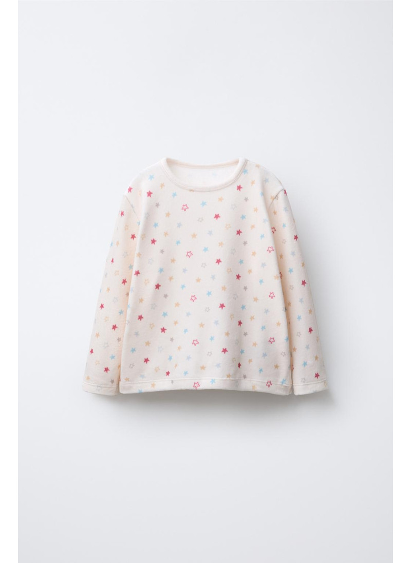 Пижама с двумя звездами из бархата на 2-6 лет Пижама с двумя звездами из бархата на 2-6 лет