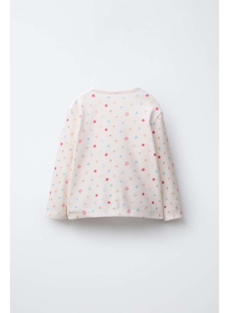 Пижама с двумя звездами из бархата на 2-6 лет Пижама с двумя звездами из бархата на 2-6 лет