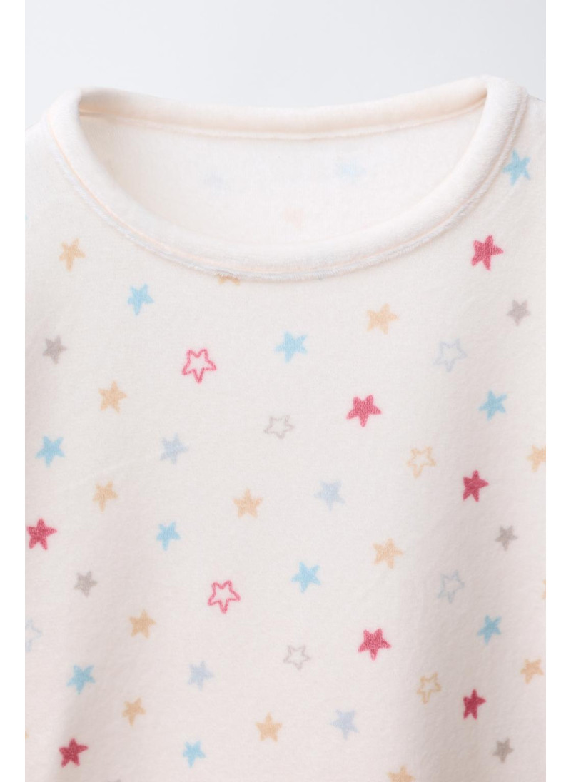 Пижама с двумя звездами из бархата на 2-6 лет Пижама с двумя звездами из бархата на 2-6 лет