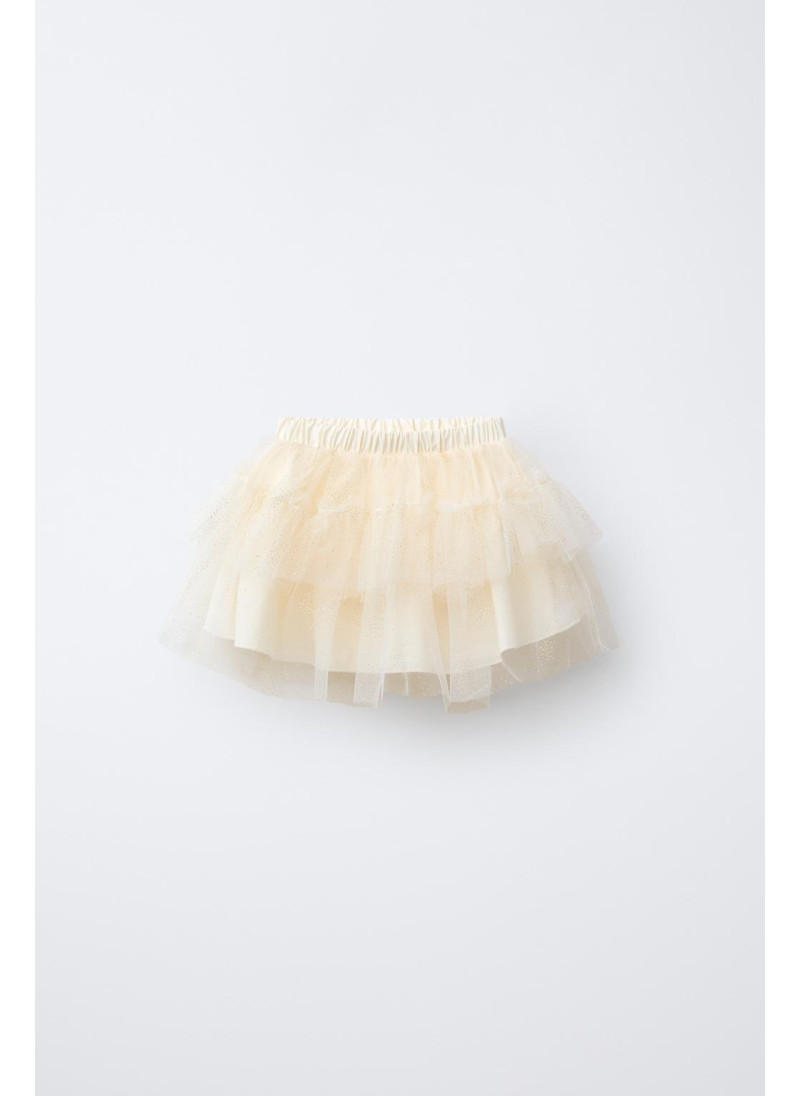 ЮБКА ИЗ ТЮЛЯ С БЛЕСТКАМИ