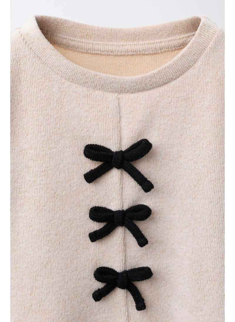 ЛОНГСЛИВ SOFT TOUCH С КОНТРАСТНЫМИ БАНТАМИ ЛОНГСЛИВ SOFT TOUCH С КОНТРАСТНЫМИ БАНТАМИ