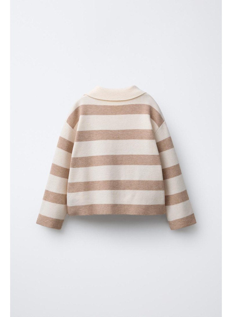 ТРИКОТАЖНОЕ ПОЛО В ПОЛОСКУ С КАРМАНОМ-СЕРДЦЕМ ТРИКОТАЖНОЕ ПОЛО В ПОЛОСКУ С КАРМАНОМ-СЕРДЦЕМ