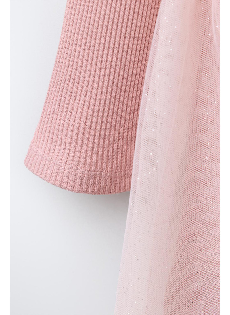 КОМБИНИРОВАННОЕ ПЛАТЬЕ ИЗ ТУЛЯ С БЛЁСТКАМИ КОМБИНИРОВАННОЕ ПЛАТЬЕ ИЗ ТУЛЯ С БЛЁСТКАМИ