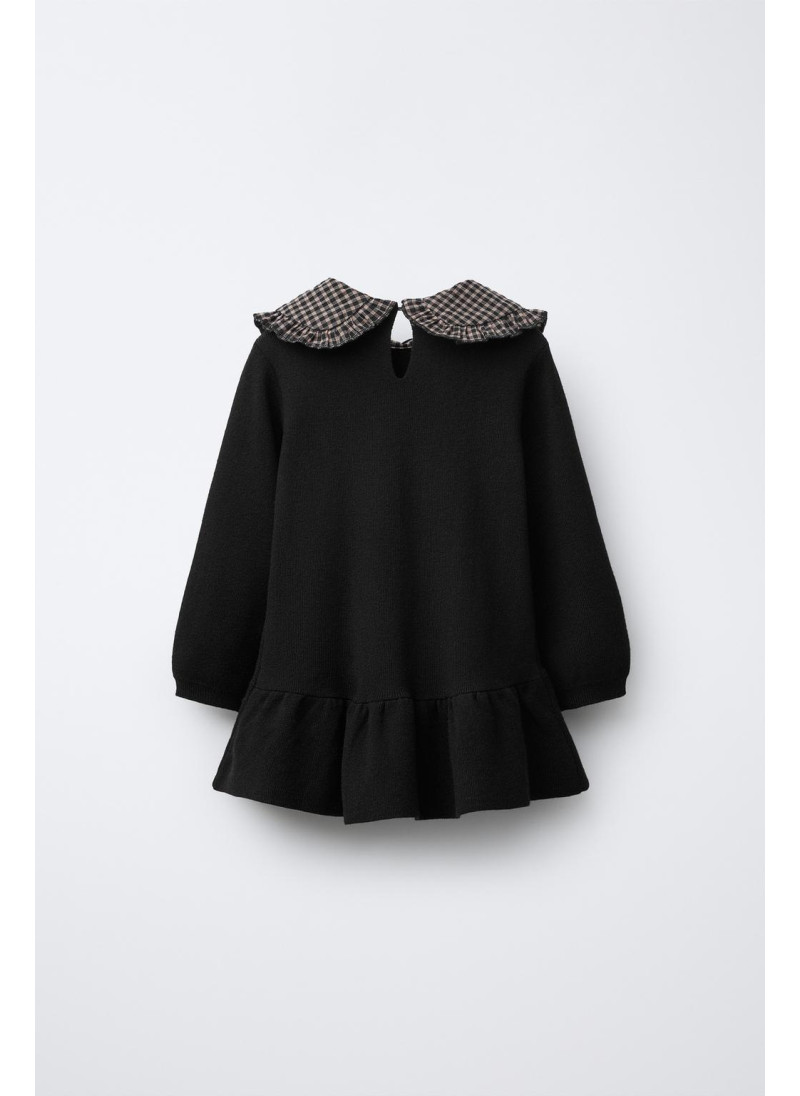 ВЯЗАНОЕ ПЛАТЬЕ С ВОРОТНИКОМ В КЛЕТКУ ВИШИ ВЯЗАНОЕ ПЛАТЬЕ С ВОРОТНИКОМ В КЛЕТКУ ВИШИ