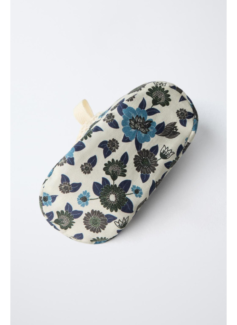 Балетки с бантом и цветочным узором Балетки с бантом и цветочным узором