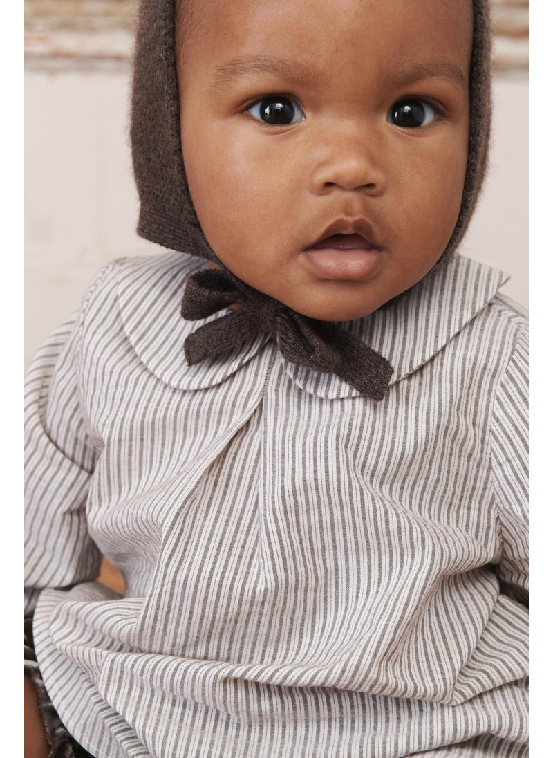 Рубашка с воротником питер пэн в полоску лимитированной коллекции Рубашка с воротником питер пэн в полоску лимитированной коллекции