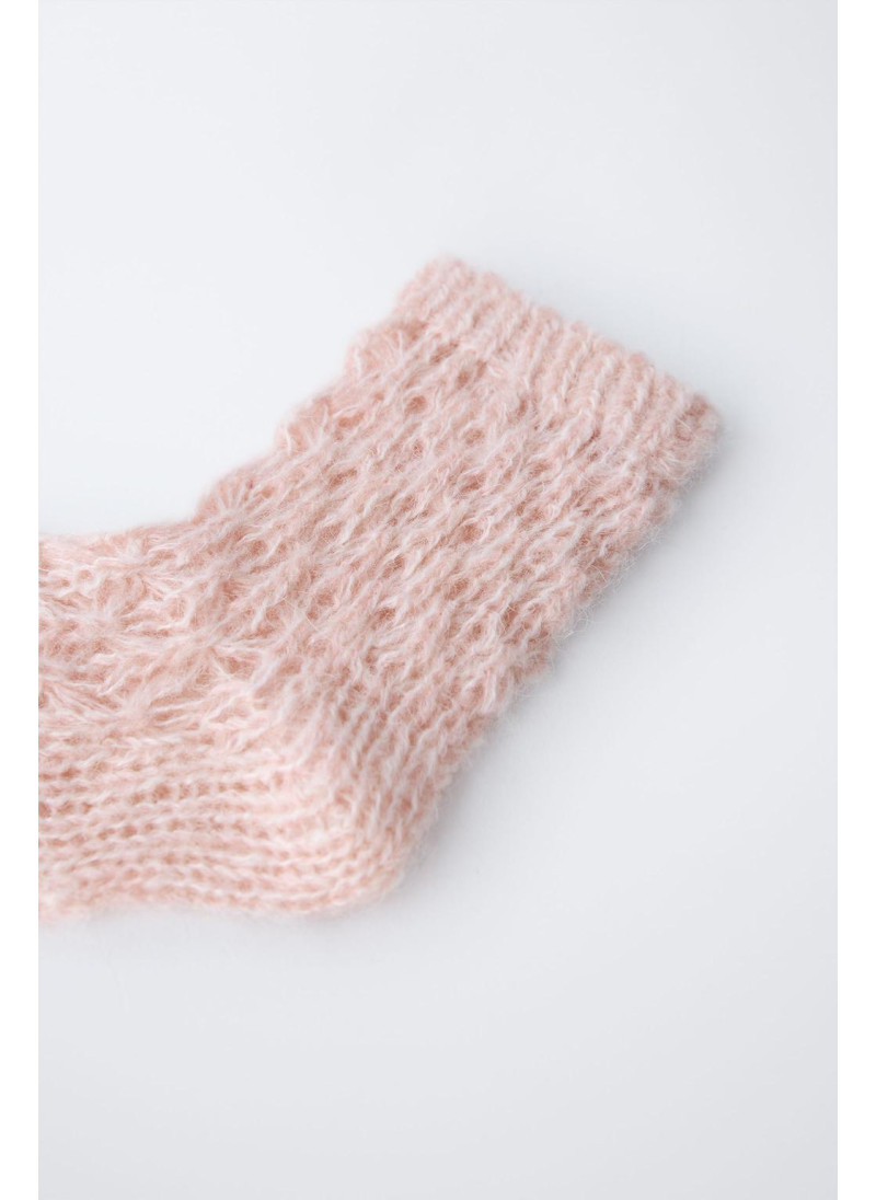 Носки из шерсти пастельно-розовые zara Носки из шерсти пастельно-розовые zara