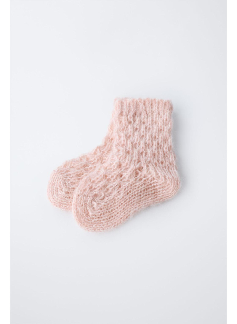 Носки из шерсти пастельно-розовые zara Носки из шерсти пастельно-розовые zara