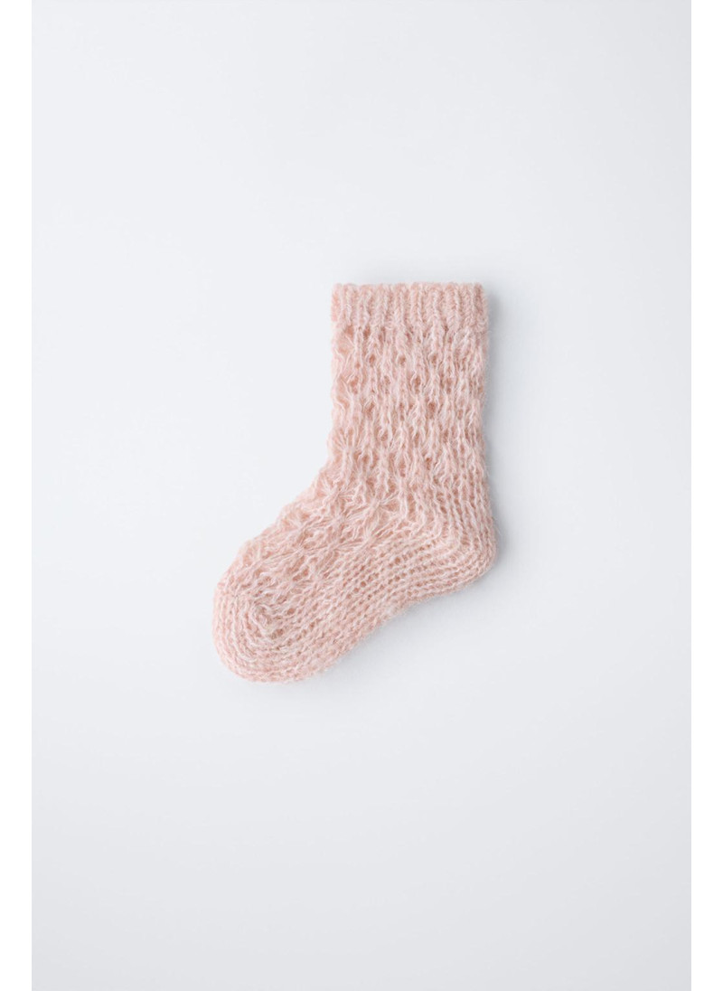 Носки из шерсти пастельно-розовые zara Носки из шерсти пастельно-розовые zara
