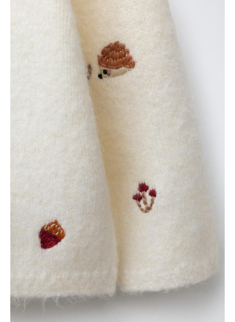 ВЯЗАНЫЙ ДЖЕМПЕР С ВЫШИТЫМИ ЕЖАМИ ВЯЗАНЫЙ ДЖЕМПЕР С ВЫШИТЫМИ ЕЖАМИ