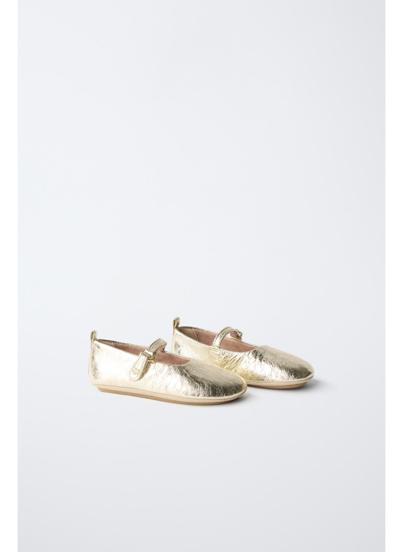 Балетки из металлизированной кожи Балетки из металлизированной кожи