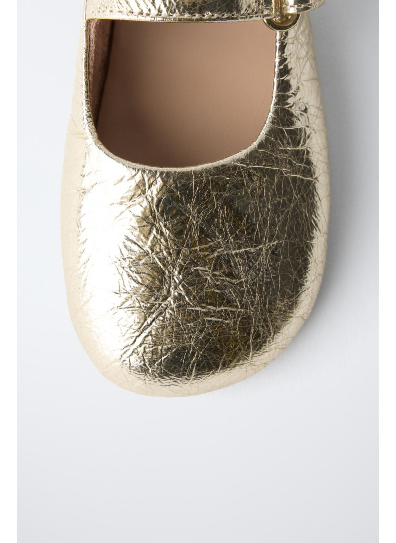 Балетки из металлизированной кожи Балетки из металлизированной кожи