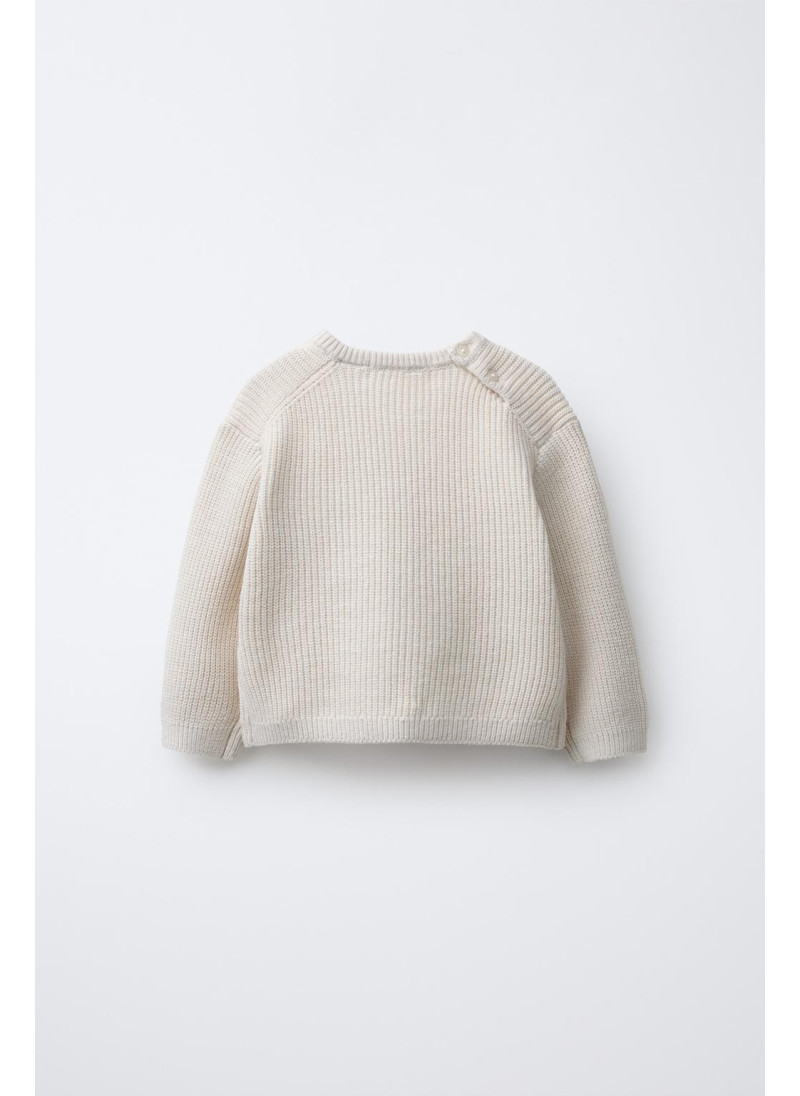 СВИТЕР ВЯЗАНЫЙ ЖЕМЧУЖНЫЙ КАРМАН СВИТЕР ВЯЗАНЫЙ ЖЕМЧУЖНЫЙ КАРМАН