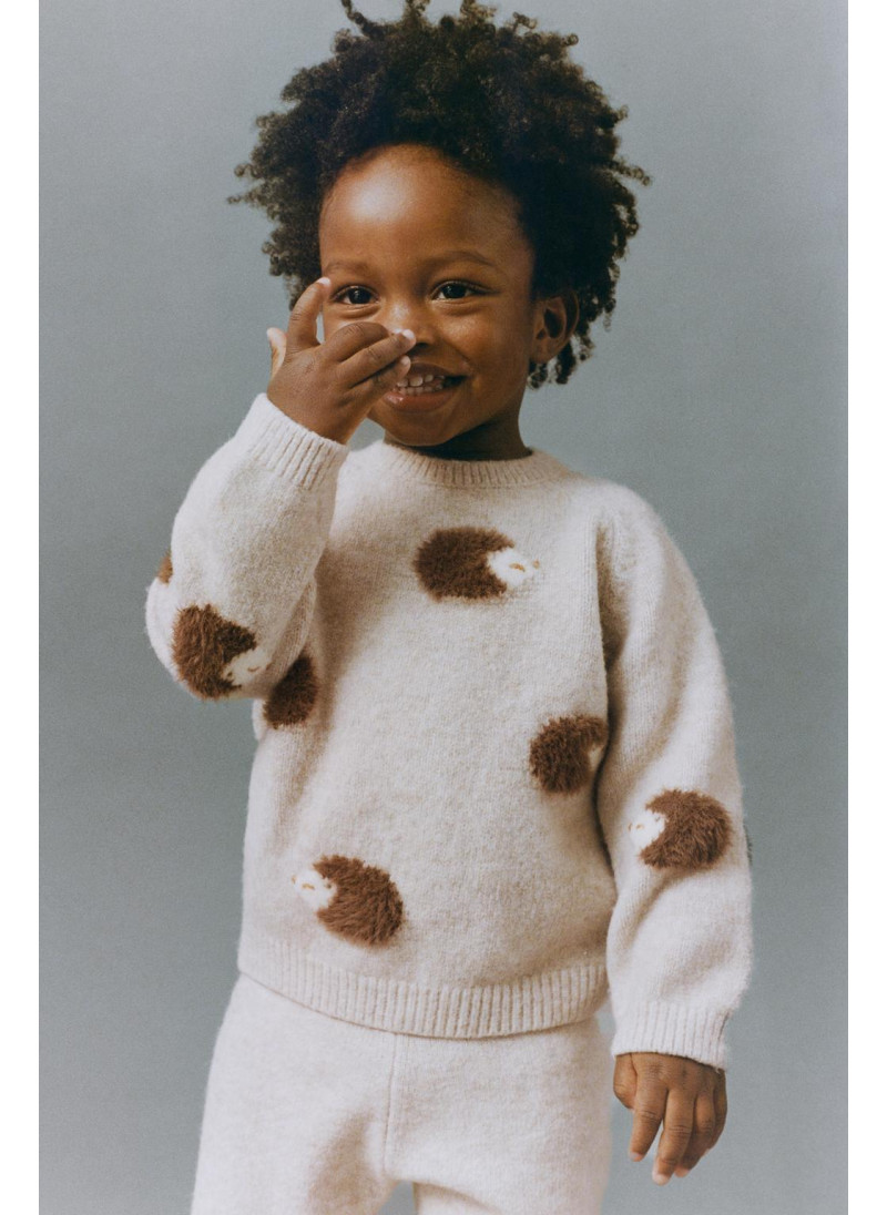 СВИТЕР С УЗОРОМ «ЕЖИКИ»