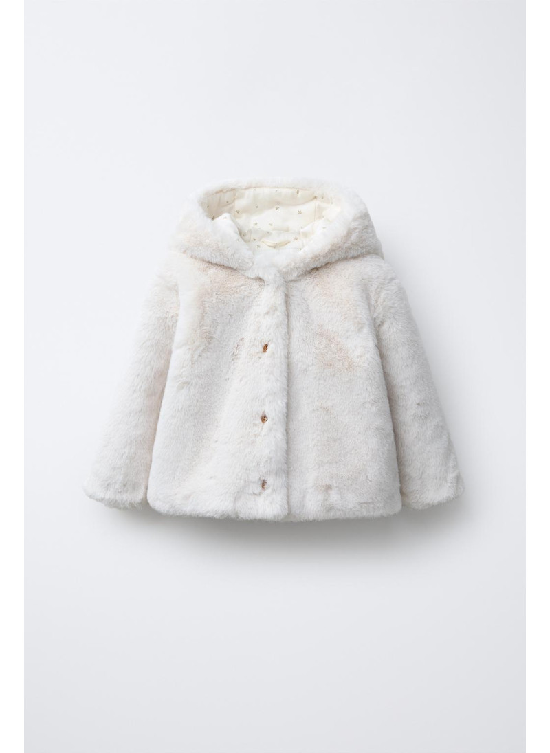 КУРТКА С КАПЮШОНОМ ИЗ ИСКУССТВЕННОГО МЕХА КУРТКА С КАПЮШОНОМ ИЗ ИСКУССТВЕННОГО МЕХА