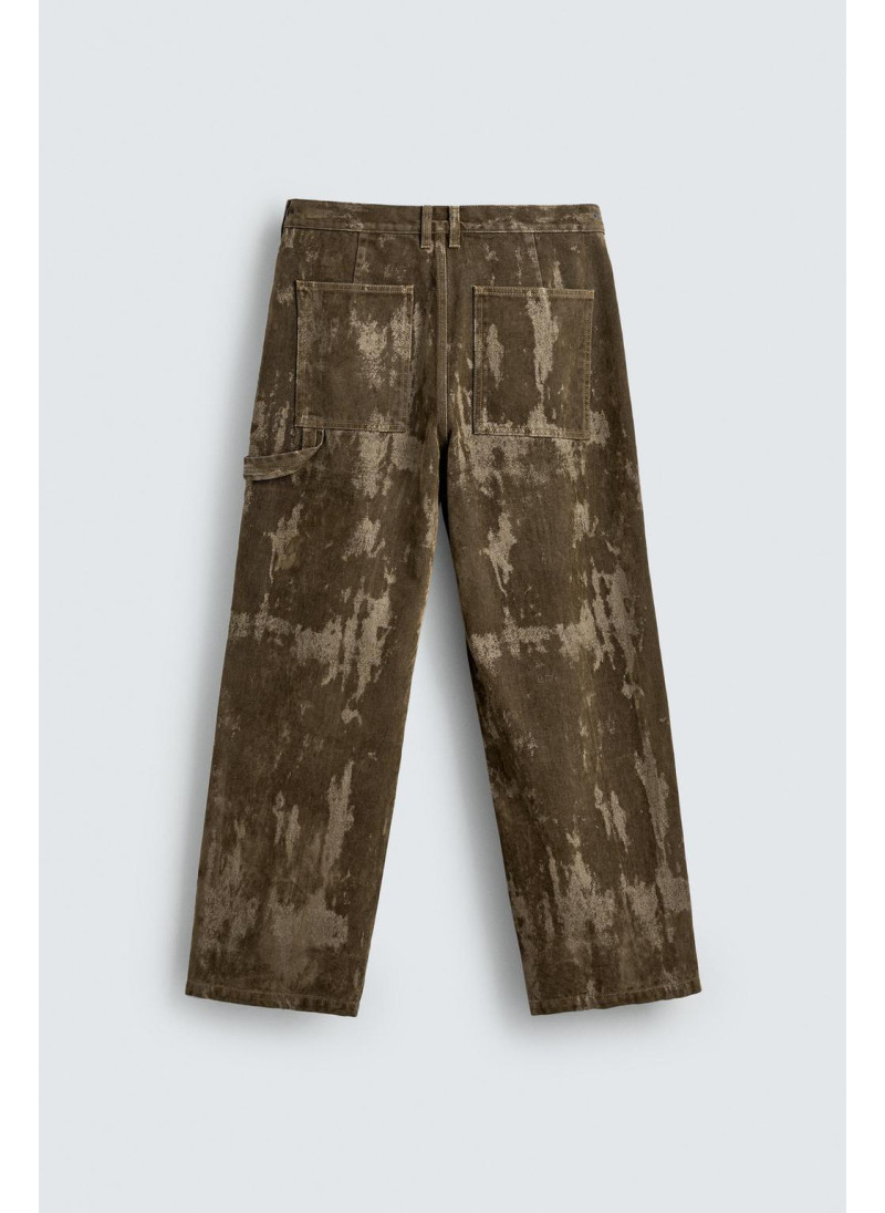 Джинсы свободного кроя с бархатистым покрытием Джинсы свободного кроя с бархатистым покрытием