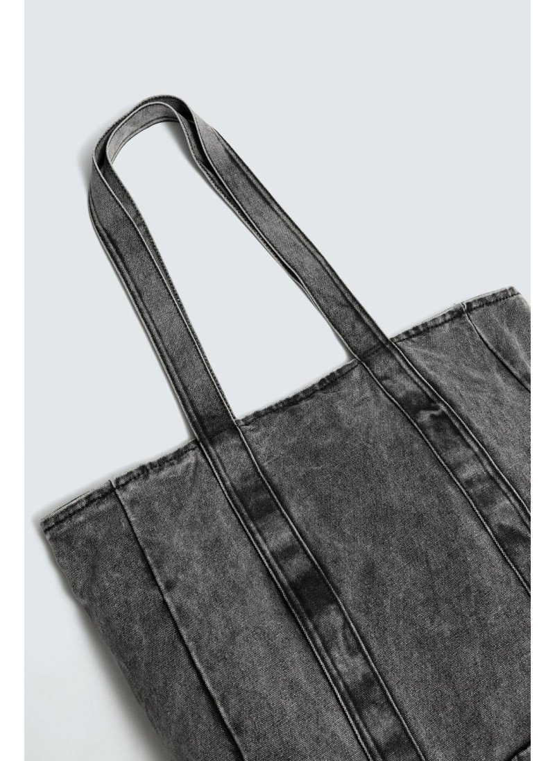 Сумка из денима с эффектом потертости Сумка из денима с эффектом потертости