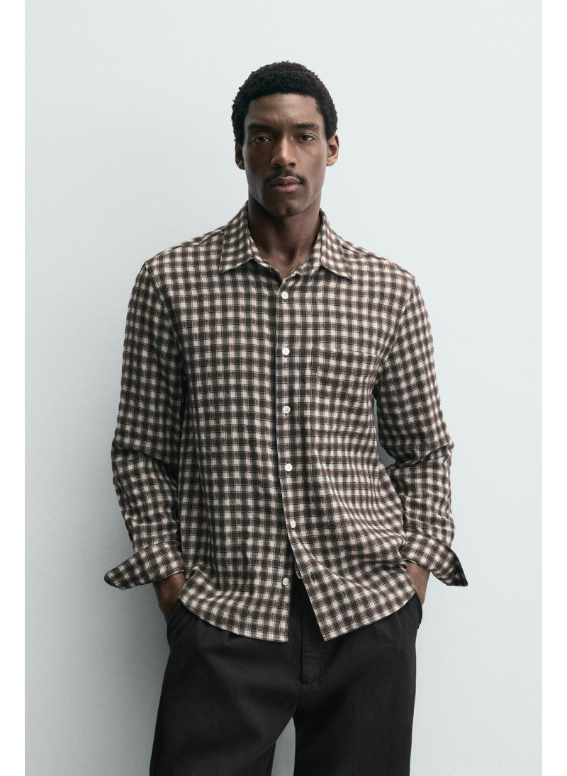 Рубашка в клетку с карманом Рубашка в клетку с карманом